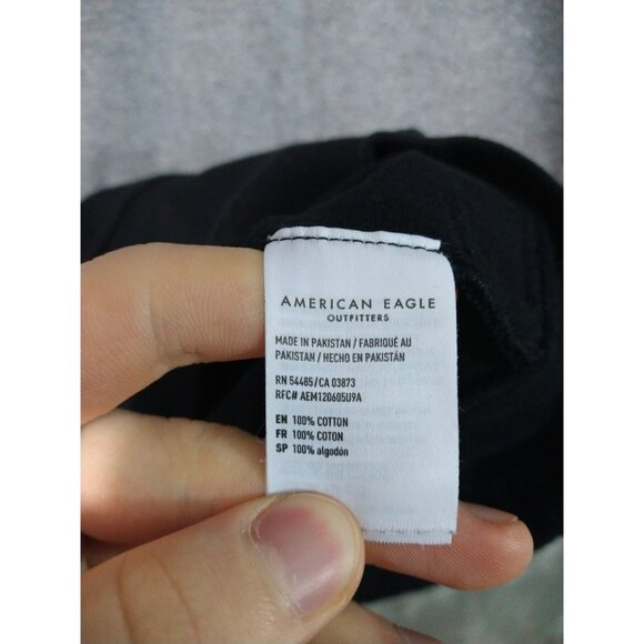 American Eagle Sweater Men Large Striped Standard Fit Pullover 1/4 Zip Mock Neck - Picture 5 of 8